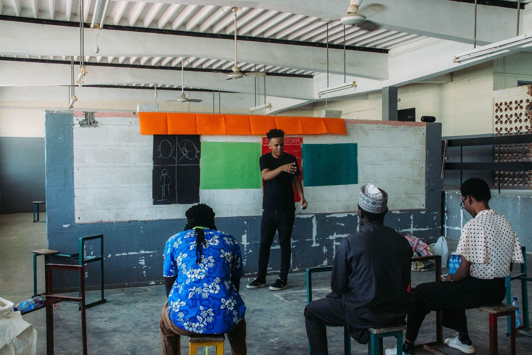 Volunteers engaged in a training workshop.